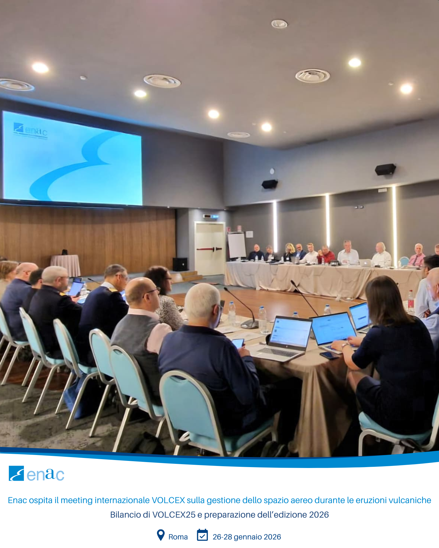 Enac ospita il meeting internazionale VOLCEX sulla gestione dello spazio aereo durante le eruzioni vulcaniche