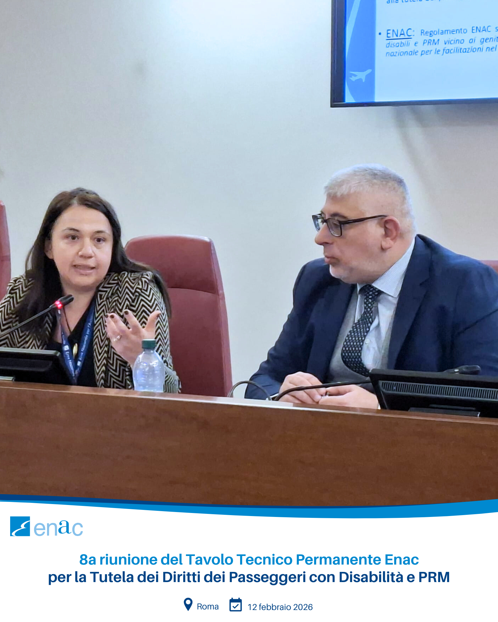 8a riunione del Tavolo Tecnico Permanente Enac per la Tutela dei Diritti dei Passeggeri con Disabilità e PRM