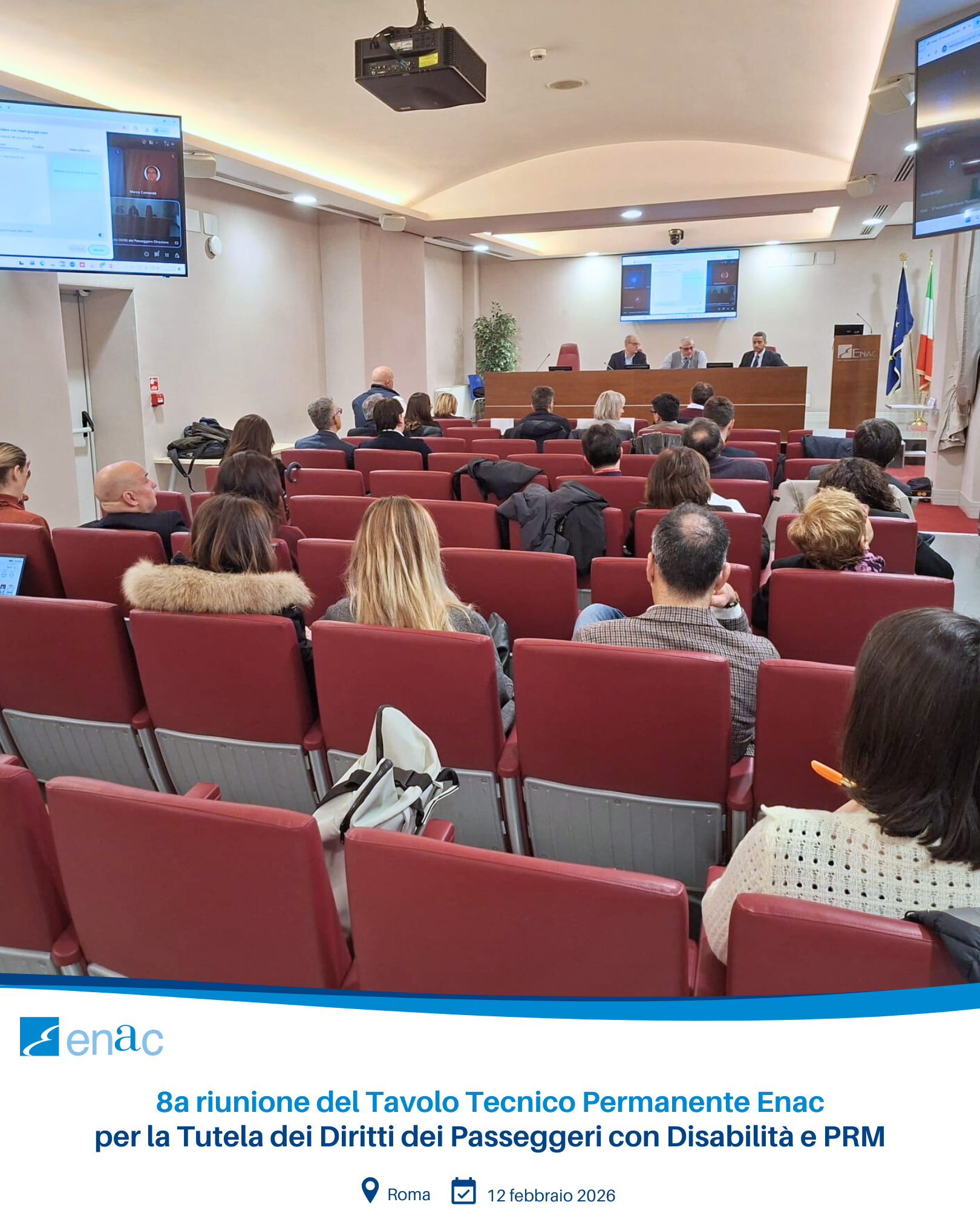 8a riunione del Tavolo Tecnico Permanente Enac per la Tutela dei Diritti dei Passeggeri con Disabilità e PRM