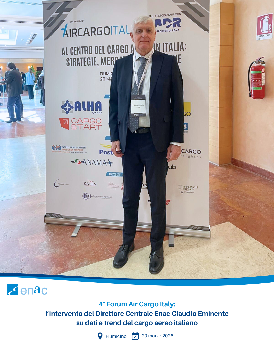4° Forum Air Cargo Italy: l’intervento del Direttore Centrale Enac Claudio Eminente su dati e trend del cargo aereo italiano