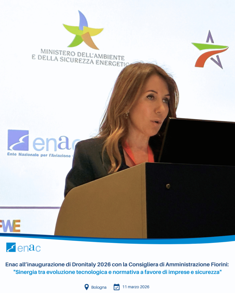 Enac all’inaugurazione di Dronitaly 2026 con la Consigliera di Amministrazione Fiorini: "Sinergia tra evoluzione tecnologica e normativa a favore di imprese e sicurezza"