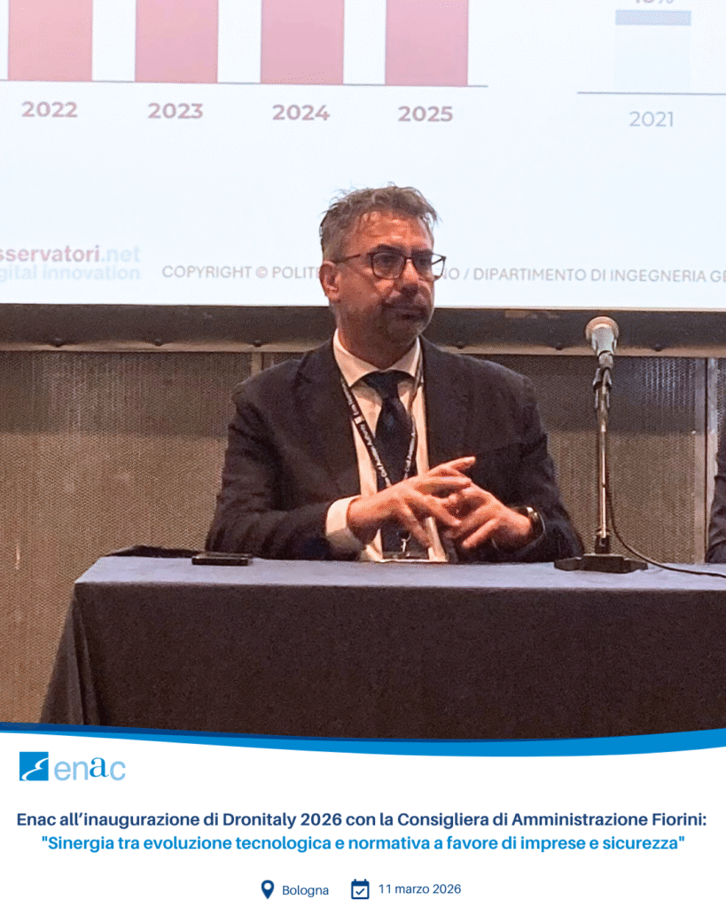 Enac all’inaugurazione di Dronitaly 2026 con la Consigliera di Amministrazione Fiorini:  "Sinergia tra evoluzione tecnologica e normativa a favore di imprese e sicurezza"