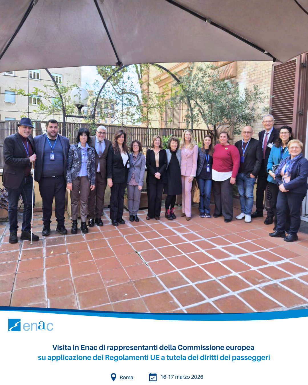 Visita in Enac di rappresentanti della Commissione europea su applicazione dei Regolamenti UE a tutela dei diritti dei passeggeri