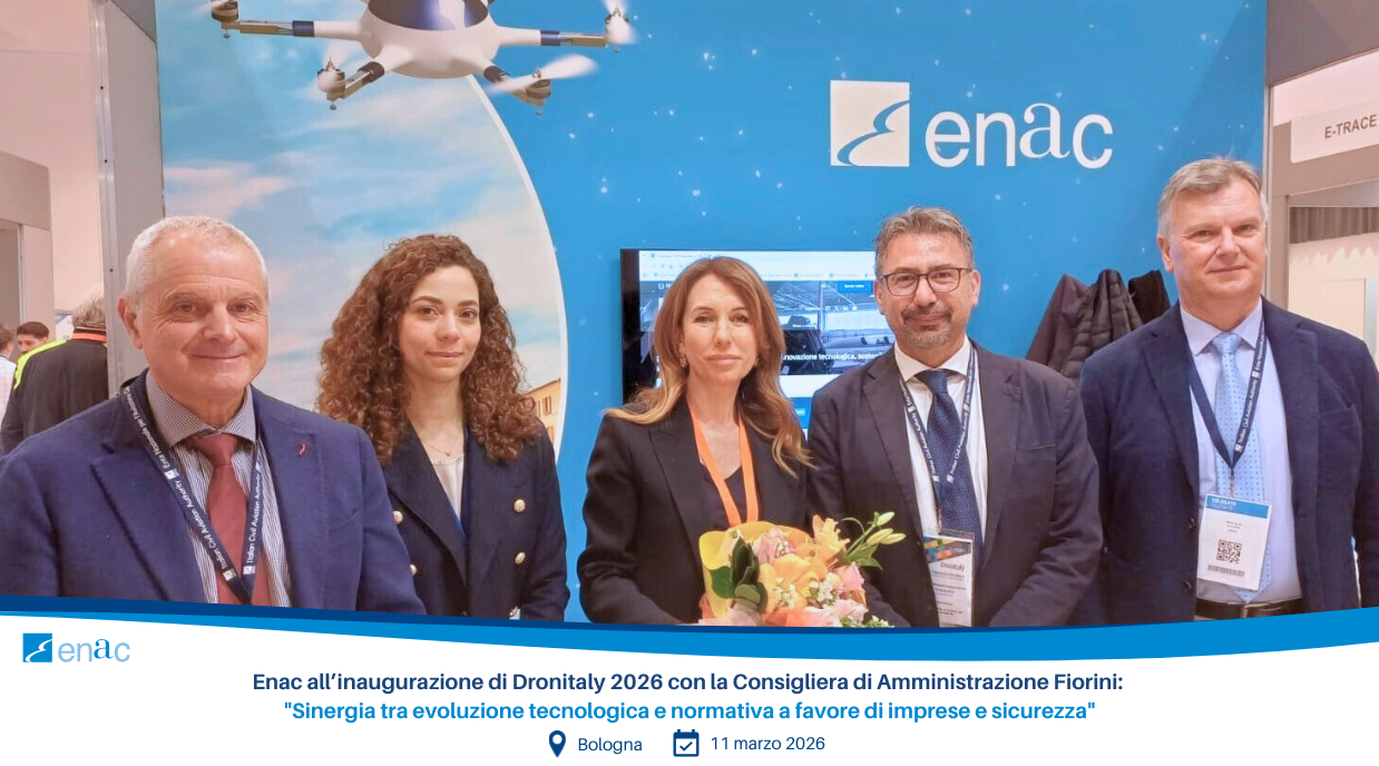 Enac all’inaugurazione di Dronitaly 2026 con la Consigliera di Amministrazione Fiorini: "Sinergia tra evoluzione tecnologica e normativa a favore di imprese e sicurezza"