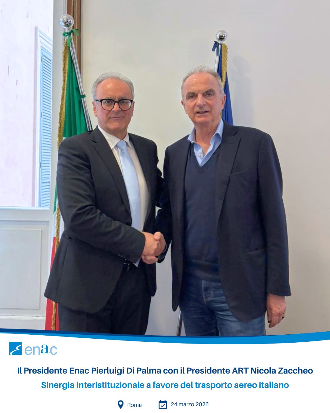 Presidente Enac Di Palma con Presidente ART Zaccheo