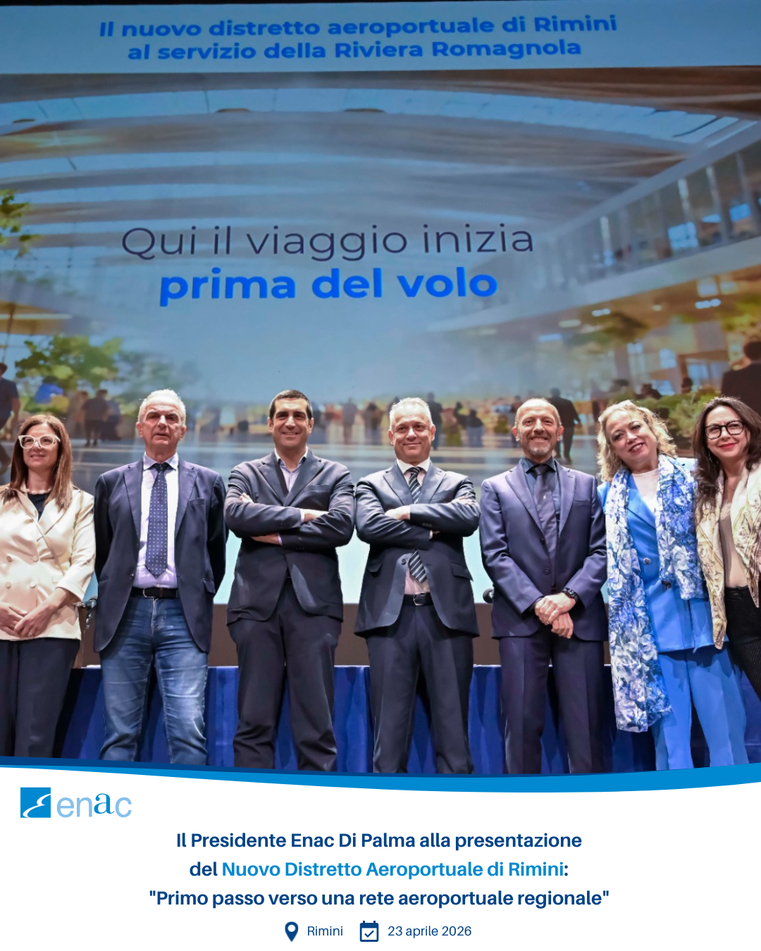 Il Presidente Enac Di Palma alla presentazione del Nuovo Distretto Aeroportuale di Rimini: "Primo passo verso una rete aeroportuale regionale"