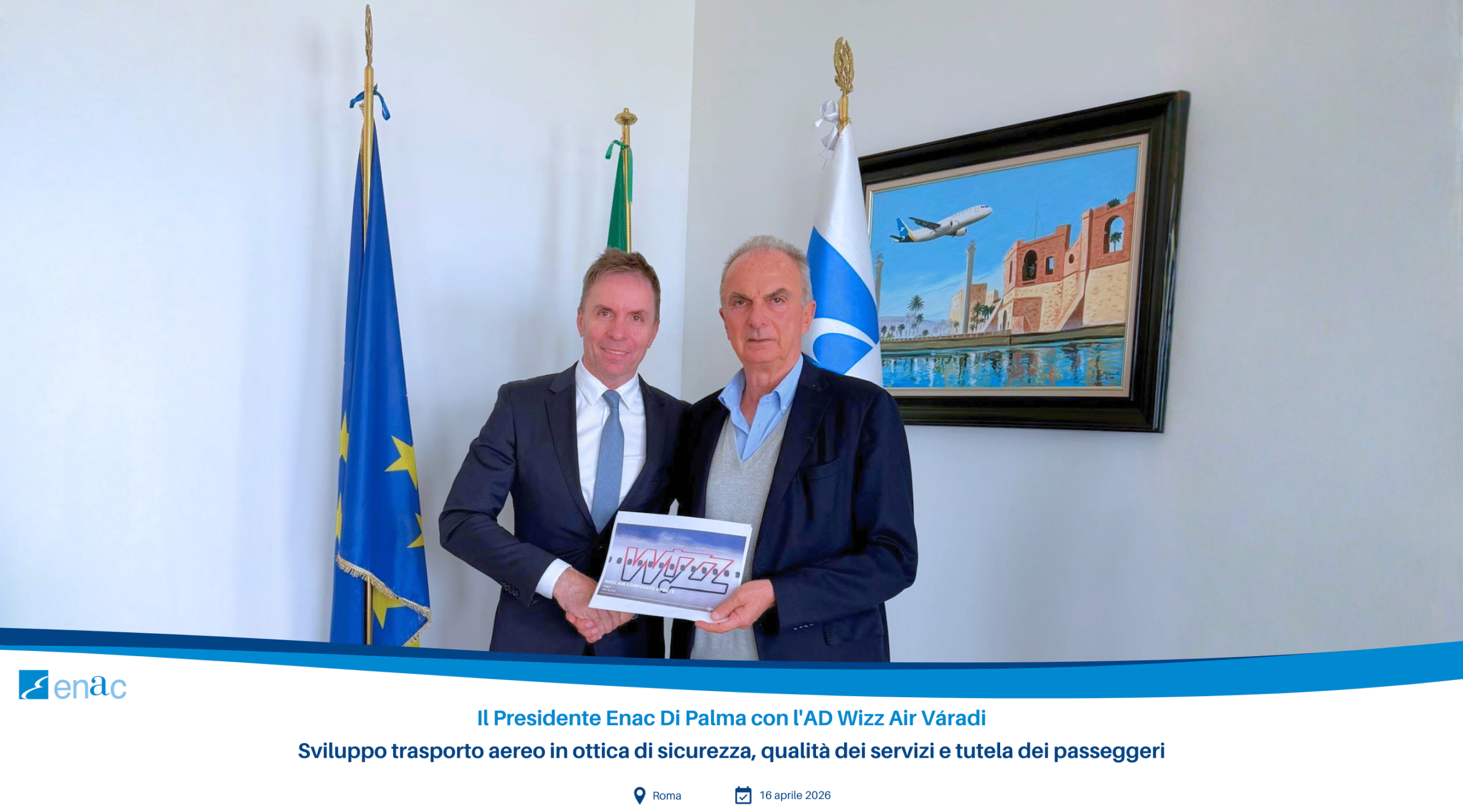 Presidente Enac con AD Wizz Air