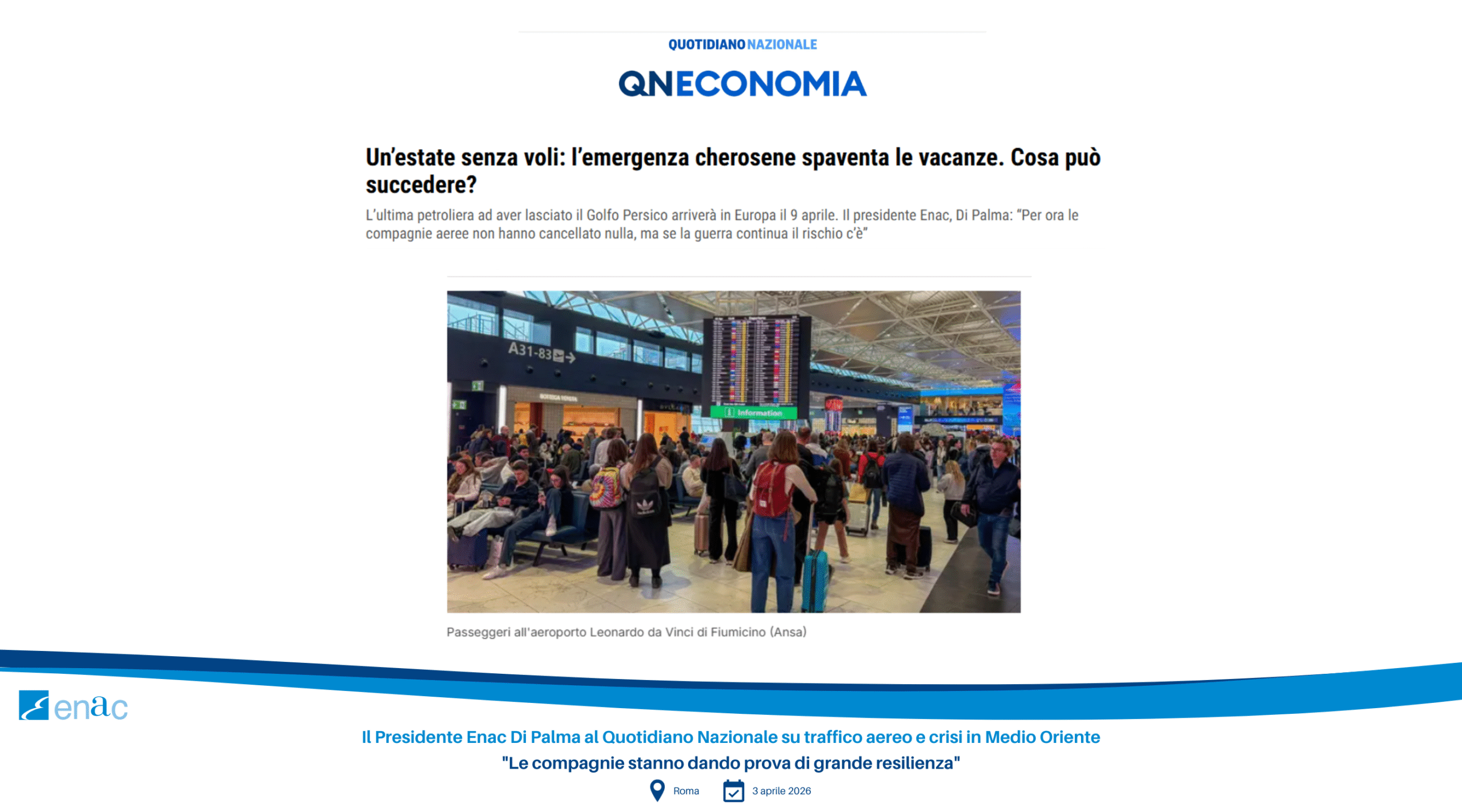 Intervista Presidente crisi Medio Oriente