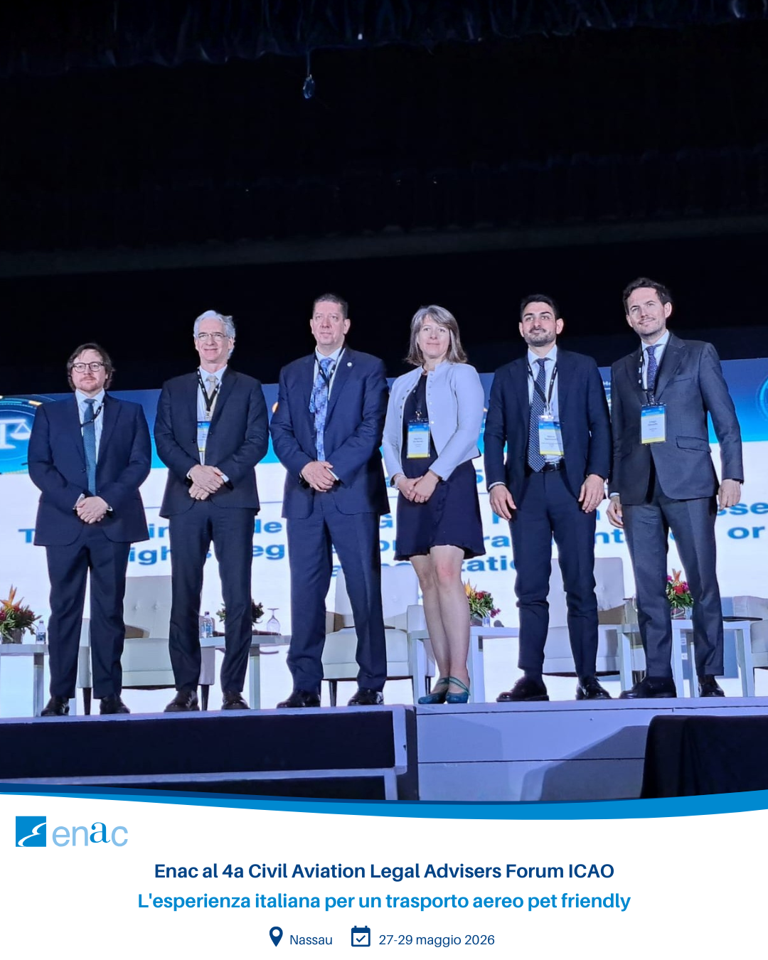 Enac al 4a Civil Aviation Legal Advisers Forum ICAO - L'esperienza italiana per un trasporto aereo pet friendly