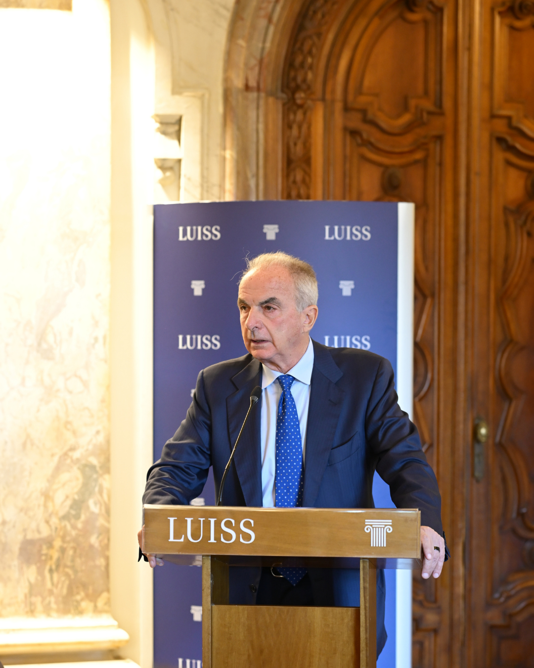 Il Presidente Di Palma con il Presidente IX Commissione alla Camera On. Deidda al convegno Enac-Luiss "Le nuove sfide del sistema aeroportuale"