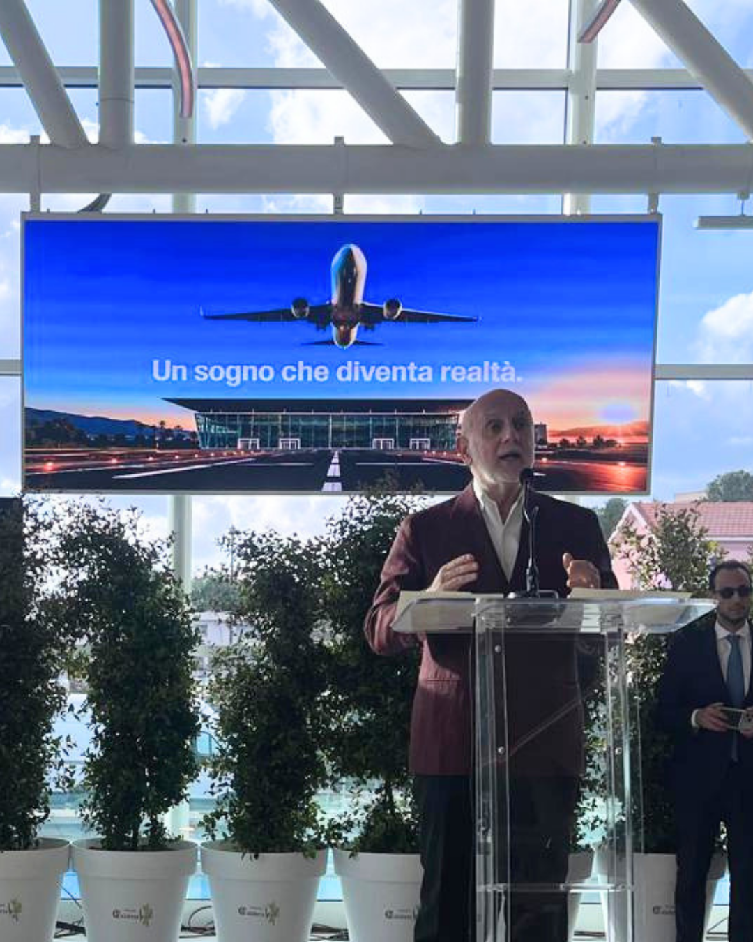 Il Presidente Enac Di Palma all'inaugurazione del nuovo terminal partenze dell'aeroporto di Reggio Calabria con il Ministro per la P.A. Zangrillo e il Presidente Regione Calabria Occhiuto