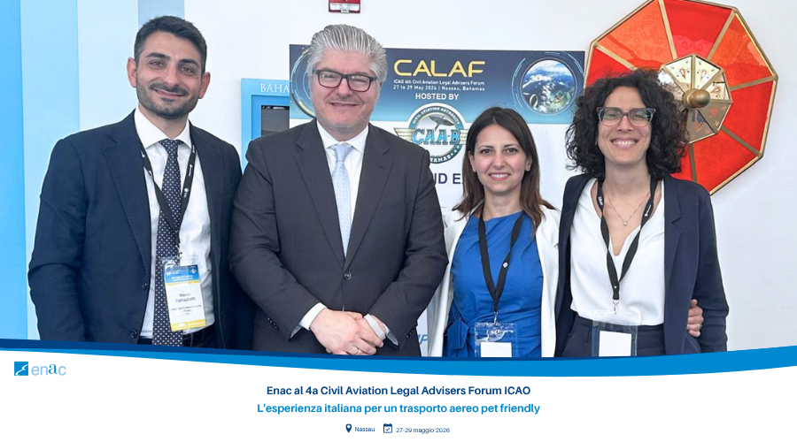 Enac al 4a Civil Aviation Legal Advisers Forum ICAO - L'esperienza italiana per un trasporto aereo pet friendly