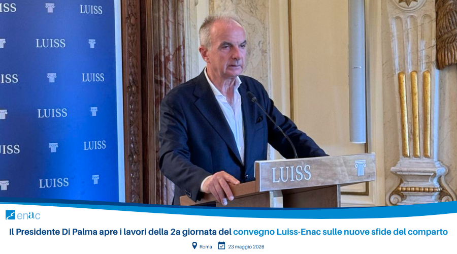Il Presidente Di Palma apre i lavori della 2a giornata del convegno Luiss-Enac sulle nuove sfide del comparto