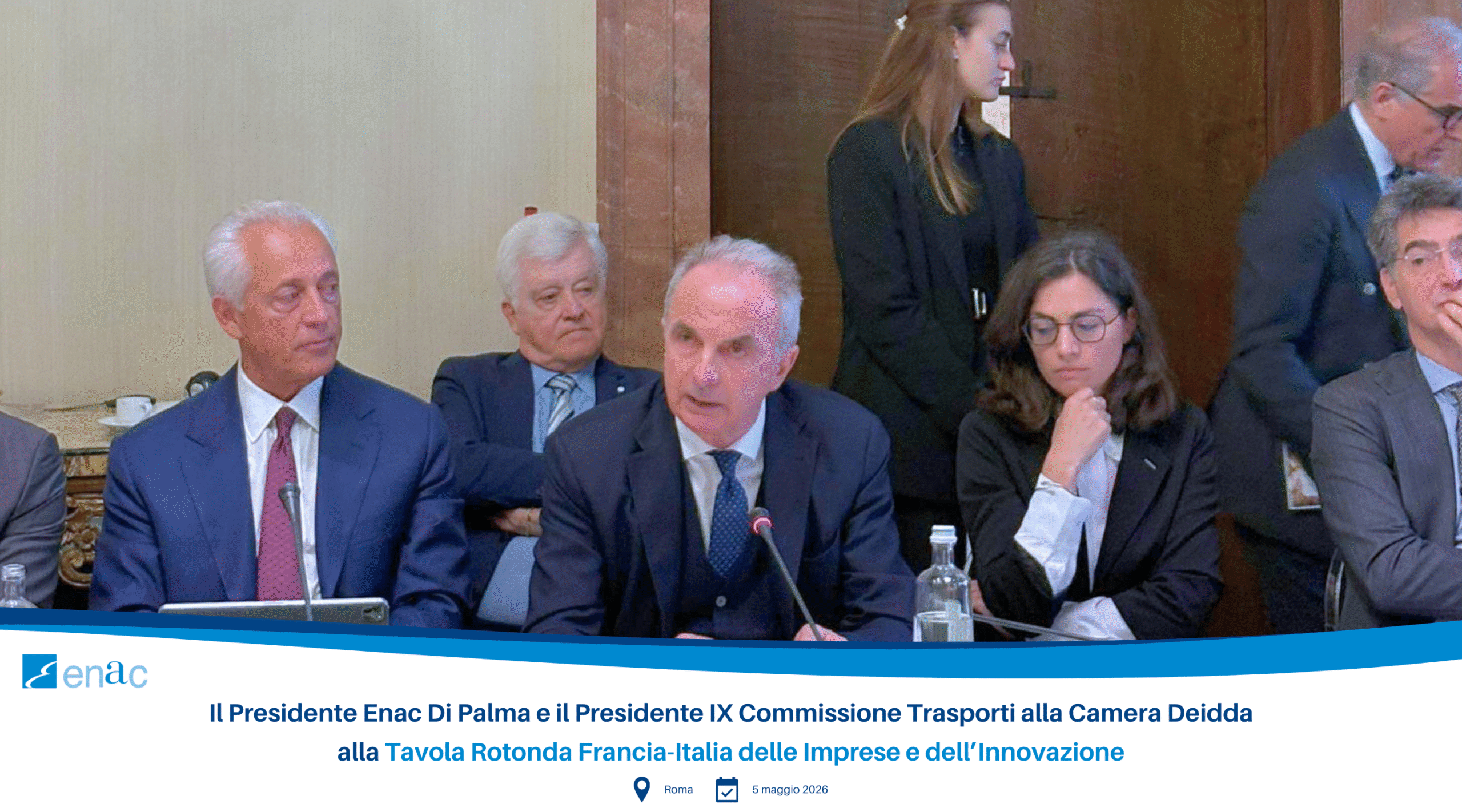 Il Presidente Enac Di Palma e il Presidente IX Commissione Trasporti alla Camera Deidda alla Tavola Rotonda Francia-Italia delle Imprese e dell’Innovazione
