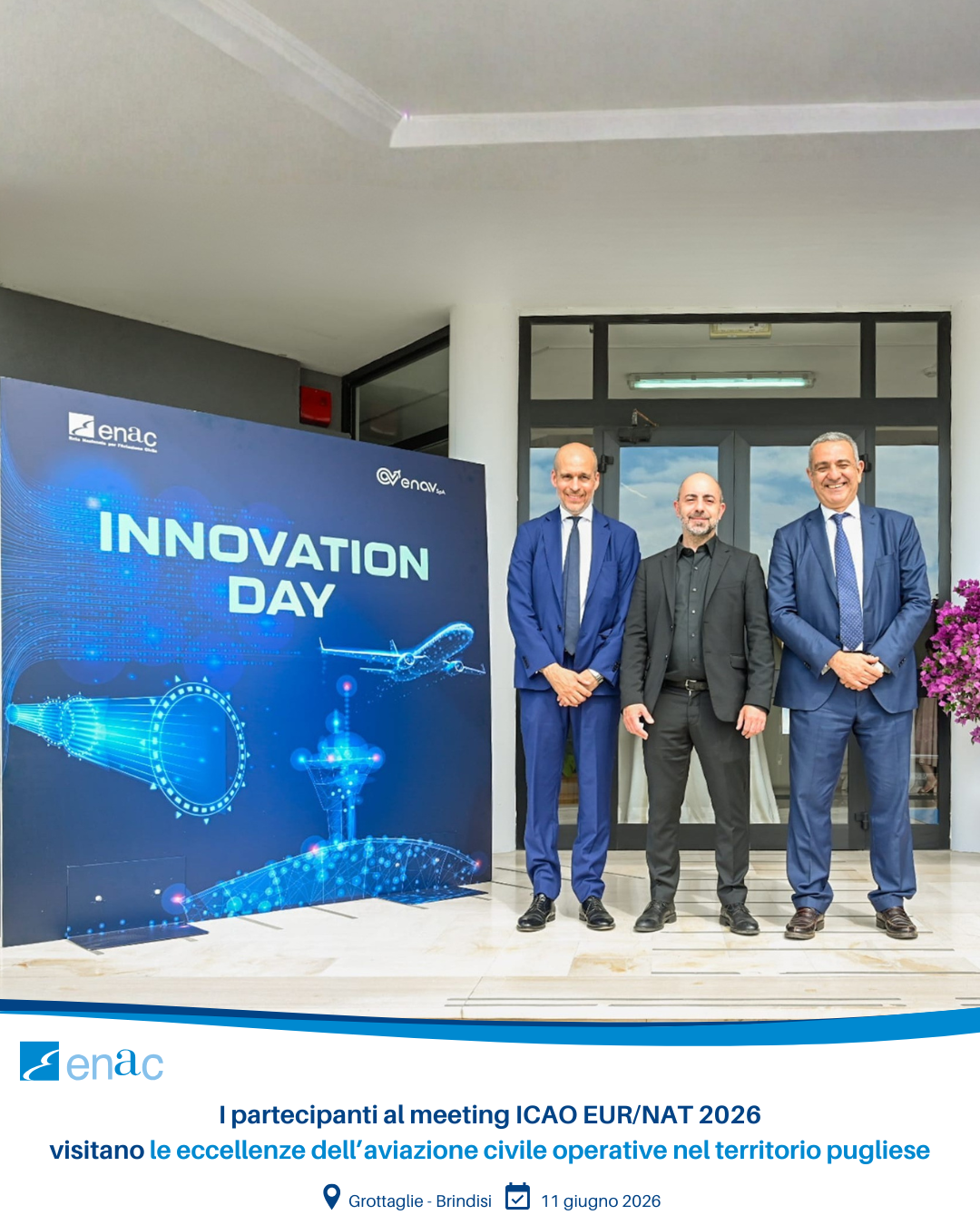 I partecipanti al meeting ICAO EUR/NAT 2026 visitano le eccellenze dell’aviazione civile operative nel territorio pugliese