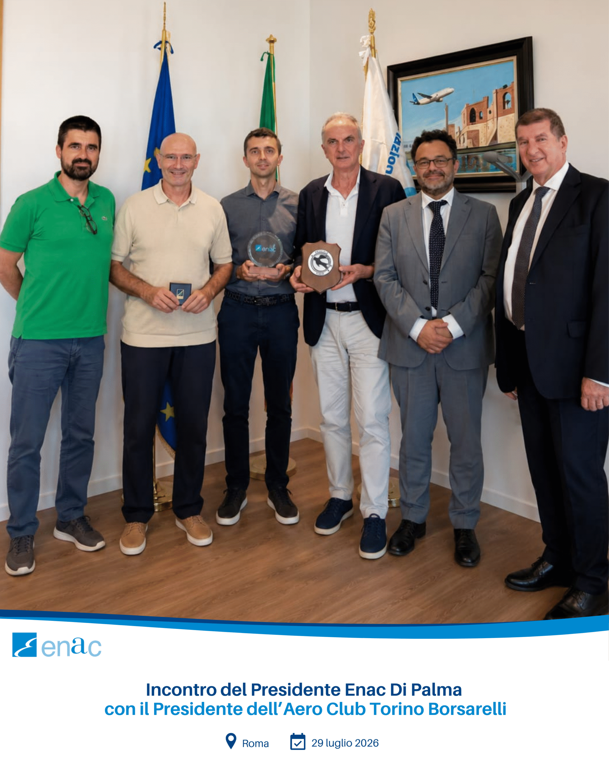 Incontro del Presidente Enac Di Palma con il Presidente dell’Aero Club Torino Borsarelli