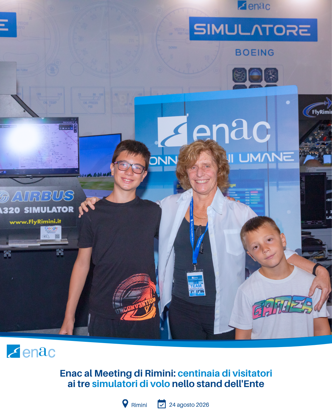 Enac al Meeting di Rimini: centinaia di visitatori ai tre simulatori di volo nello stand dell'Ente