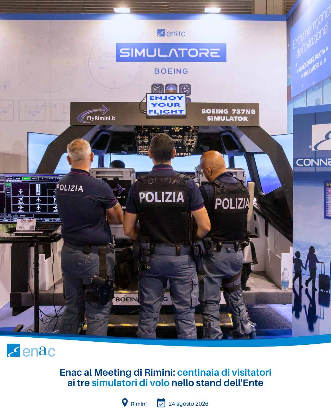 Enac al Meeting di Rimini: centinaia di visitatori ai tre simulatori di volo nello stand dell'Ente