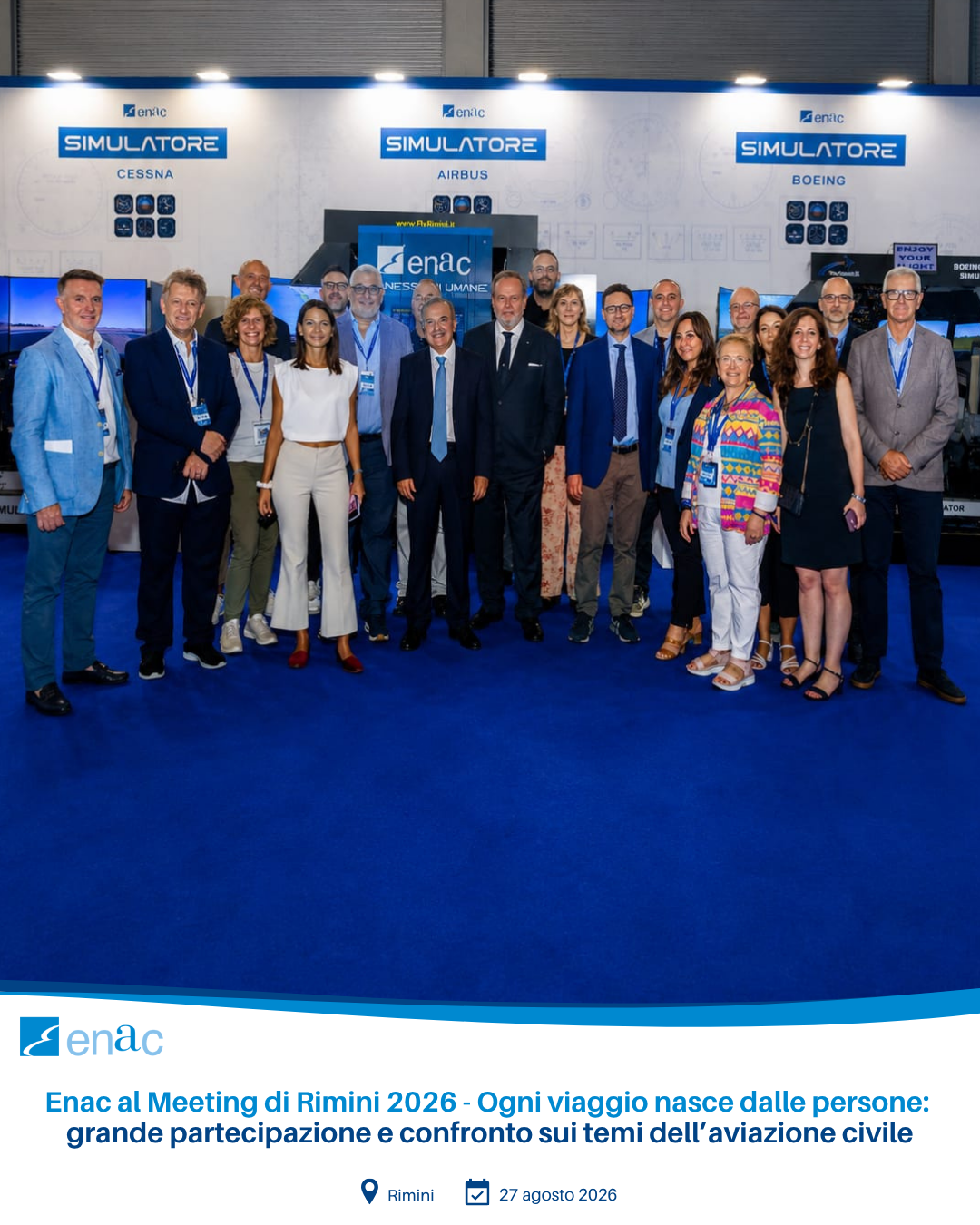 Enac al Meeting di Rimini 2026 - Ogni viaggio nasce dalle persone: grande partecipazione e confronto sui temi dell’aviazione civile