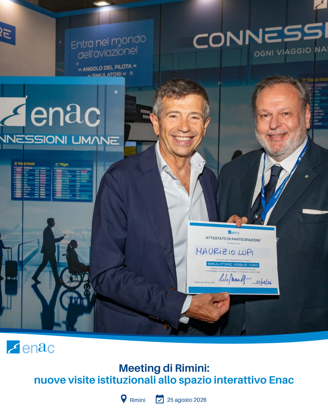 Meeting di Rimini: nuove visite istituzionali allo spazio interattivo Enac