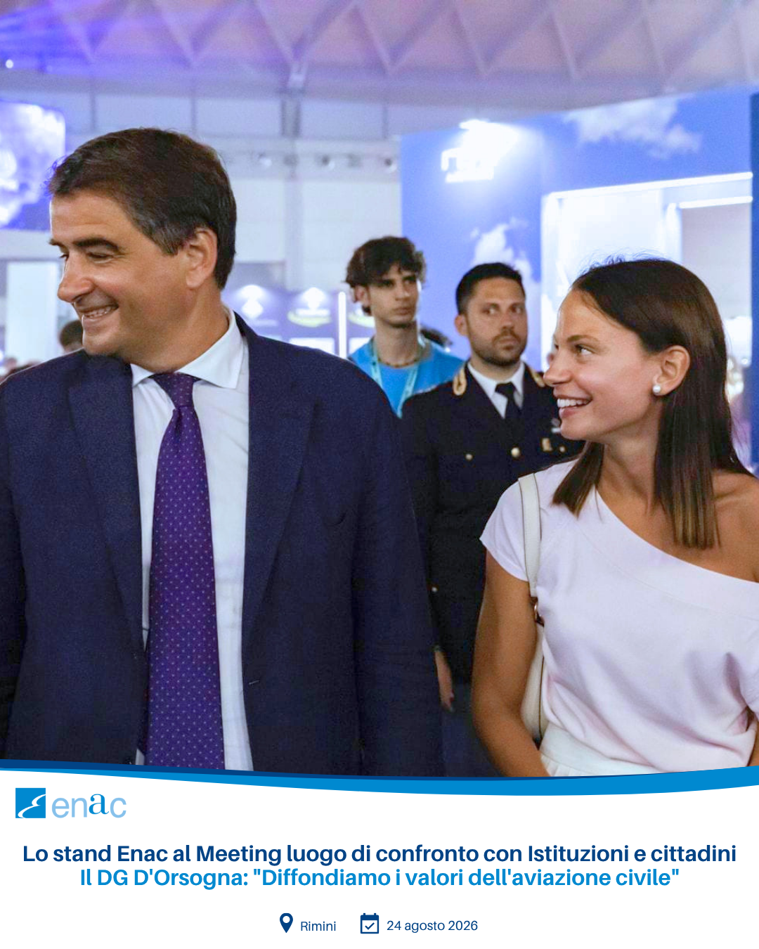 Lo stand Enac al Meeting luogo di confronto con Istituzioni e cittadini - Il DG D'Orsogna: "Diffondiamo i valori dell'aviazione civile"