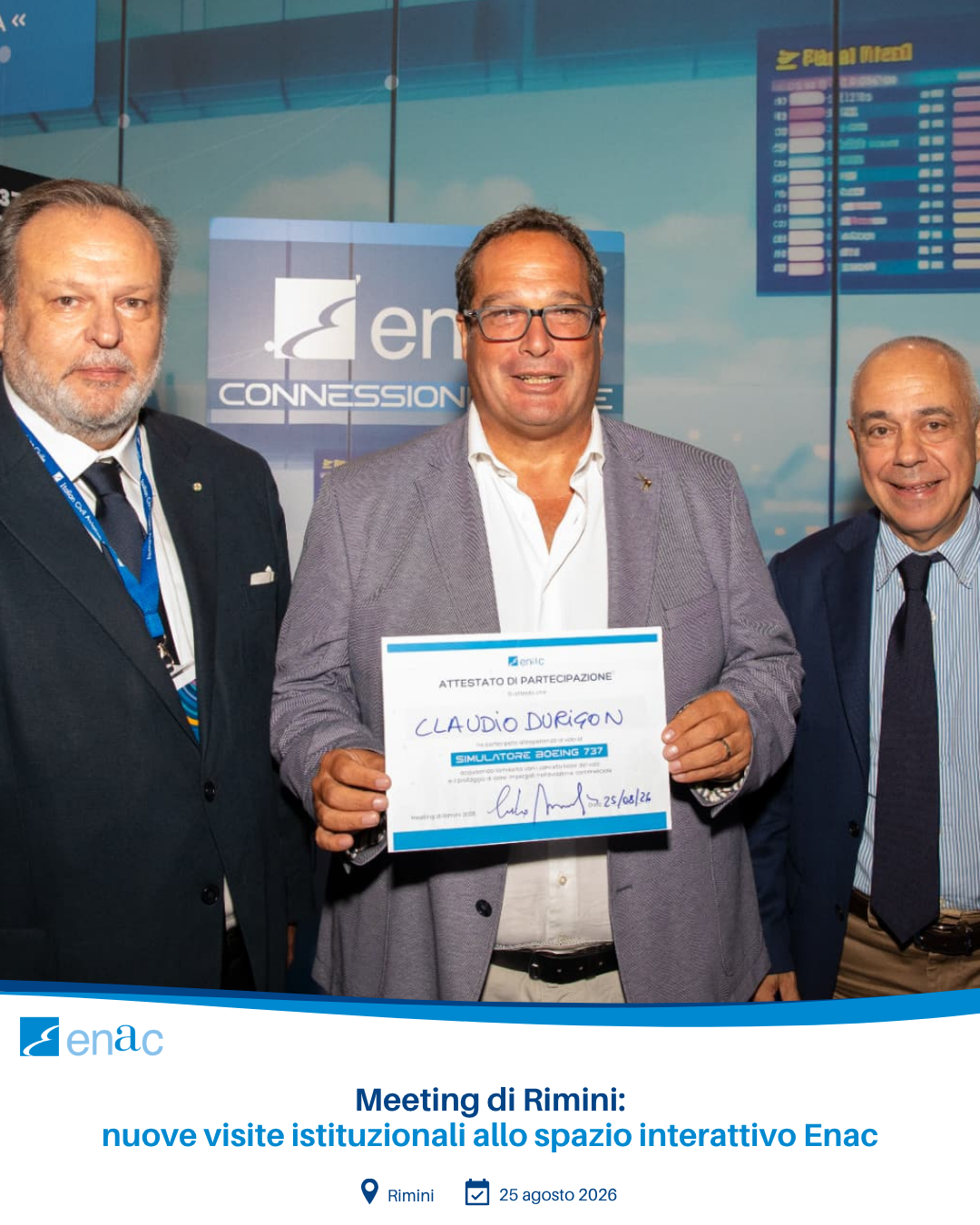 Meeting di Rimini: nuove visite istituzionali allo spazio interattivo Enac