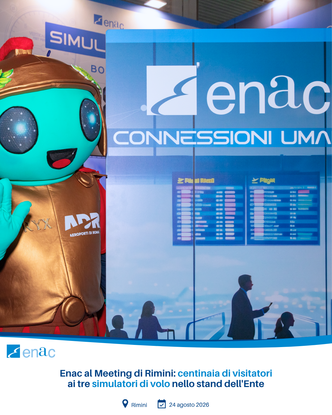 Enac al Meeting di Rimini: centinaia di visitatori ai tre simulatori di volo nello stand dell'Ente