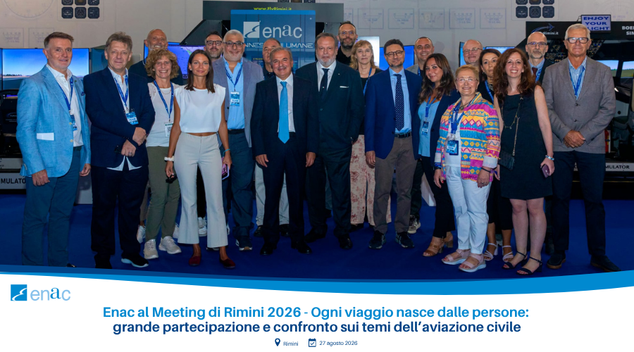 Enac al Meeting di Rimini 2026 - Ogni viaggio nasce dalle persone: grande partecipazione e confronto sui temi dell’aviazione civile