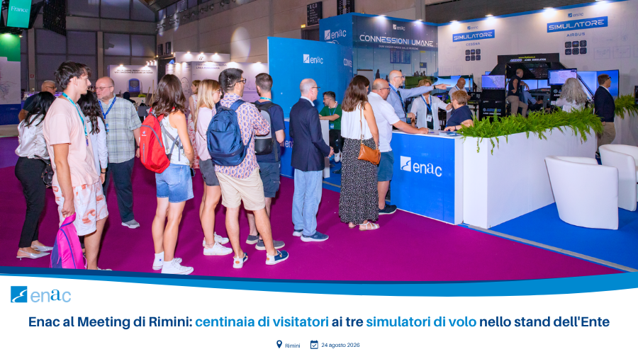 Enac al Meeting di Rimini: centinaia di visitatori ai tre simulatori di volo nello stand dell'Ente