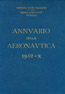 Copertina del volume Annuario dell'aeronautica