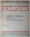 Copertina del libro di Saverio Laredo de Mendoza, Gabriele D'Annunzio marinaio e aviatore navale, Impresa Editoriale italiana, Milano 1936.