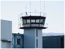 La torre AFIU presso l'Aeroporto dell'Aquila-Preturo