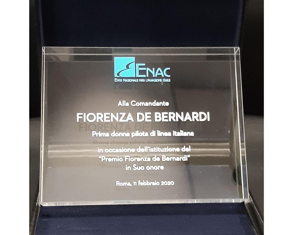 Targa celebrativa dell'istituzione del Premio de Bernardi avvenuta in data 11 febbraio 2020