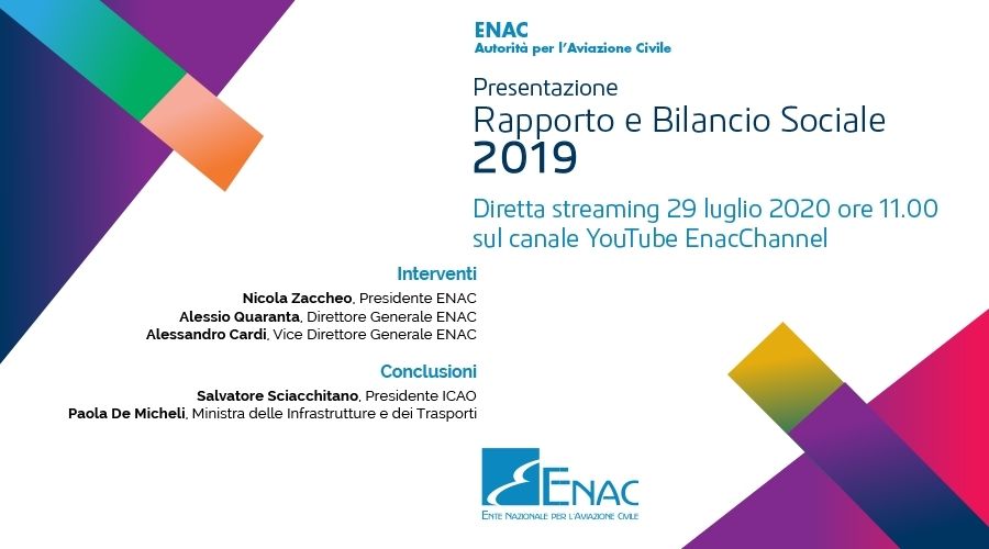 L'ENAC presenta il Rapporto e Bilancio Sociale 2019 