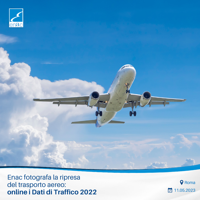 Enac: Decisa ripresa del traffico aereo con oltre 164 milioni di passeggeri nel 2022, +104% rispetto al 2021