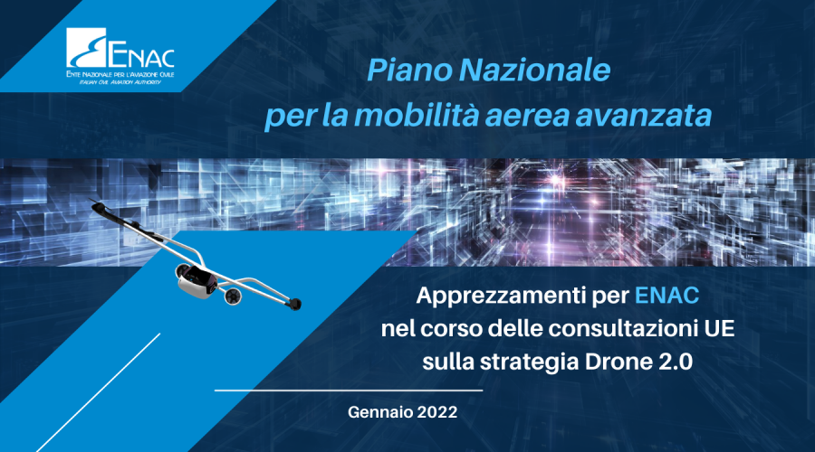 Apprezzamenti per ENAC nel corso delle consultazioni UE sulla strategia Drone 2.0 in cui è stato presentato il Piano…