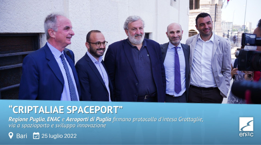 “CRIPTALIAE SPACEPORT”, firmato protocollo d&#039;intesa Grottaglie, via a spazioporto e sviluppo innovazione