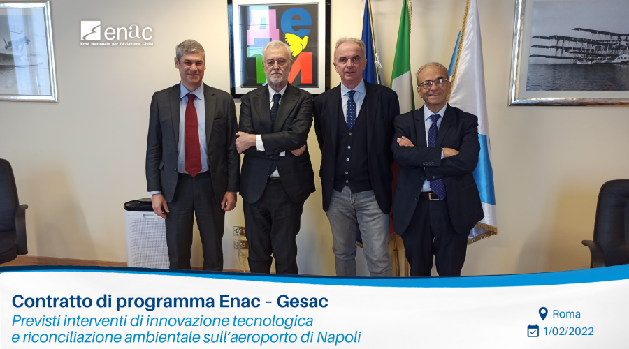 Firmato contratto di programma tra Enac e Gesac, società di gestione dell'aeroporto di Napoli