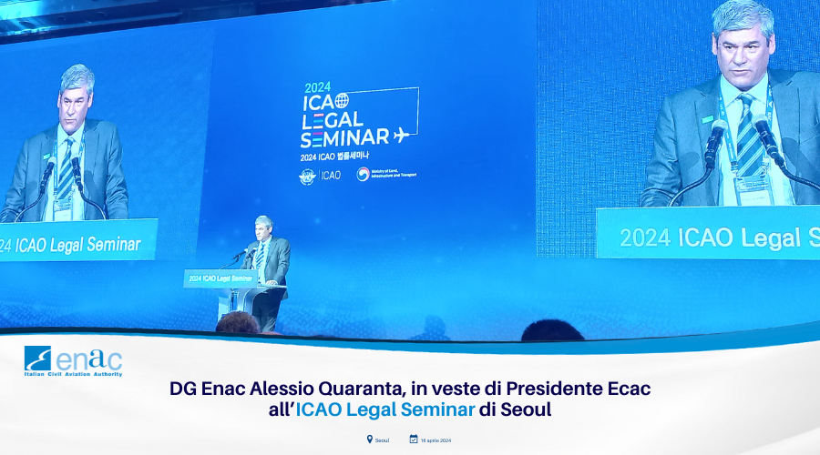 DG Enac Alessio Quaranta, in veste di Presidente Ecac all’ICAO Legal Seminar di Seoul