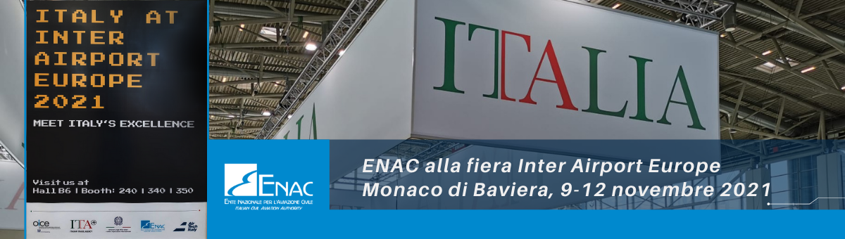 L’ENAC alla fiera Inter Airport Europe di Monaco nel padiglione istituzionale dell’Agenzia ICE 
