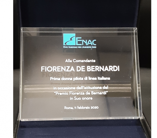 Targa celebrativa dell'istituzione del Premio de Bernardi avvenuta in data 11 febbraio 2020