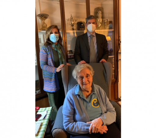Il Direttore Generale ENAC Alessio Quaranta insieme alla Comandante Fiorenza de Bernardi e all'Ing. Stefania Randisi