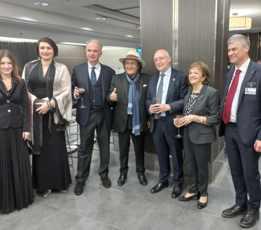 Italian reception - Al Bano con Presidente ICAO, Presidente e DG Enac