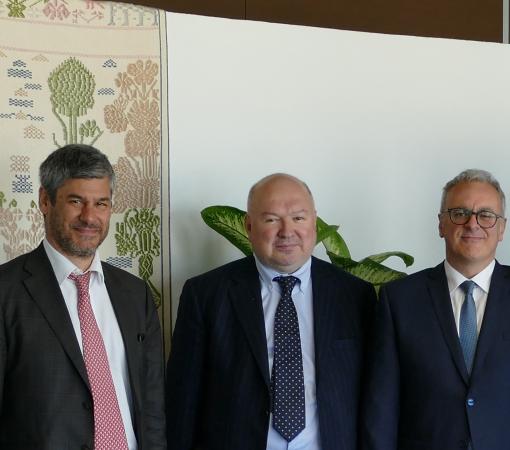 Il Presidente Zaccheo e il Direttore Generale Quaranta in visita all'aeroporto di Cagliari