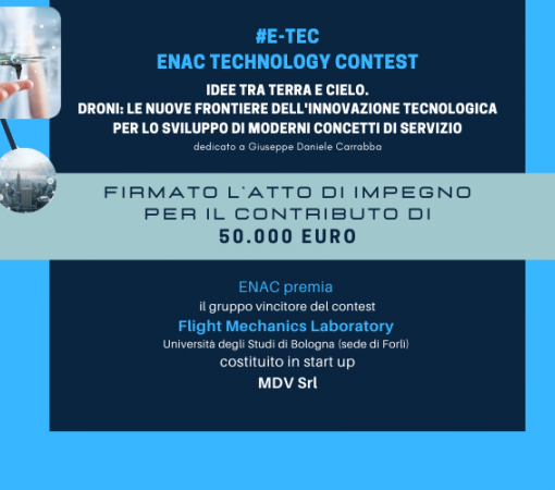 Firmato l’atto di impegno con i vincitori del contest #E-TeC (ENAC Technology Contest)