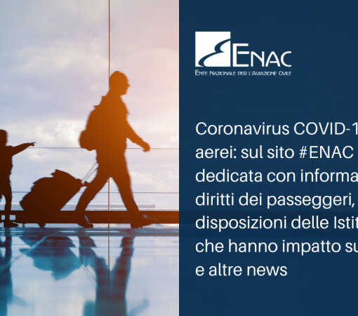 Covid-19 - Informazioni ENAC per passeggeri, operatori e industria