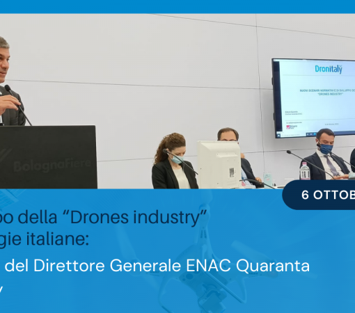 Lo sviluppo della “Drones industry” e le strategie italiane: intervento del  Direttore Generale ENAC Quaranta a Dronitaly