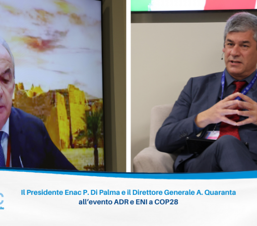 Il Presidente Enac P. Di Palma e il Direttore Generale A. Quaranta all‘evento ADR e ENI a COP28