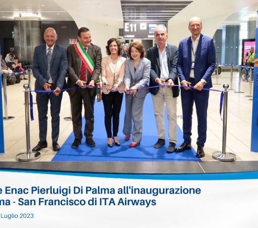 Il Presidente Enac Pierluigi Di Palma all'inaugurazione del volo Roma - San Francisco di ITA Airways